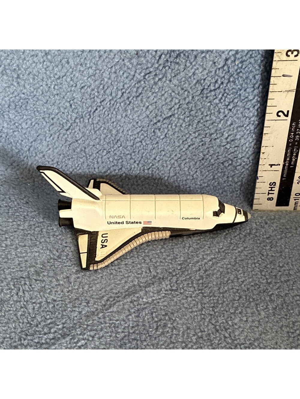 NASA Space Shuttle Columbia Diecast Model Spacecraft, White/Black